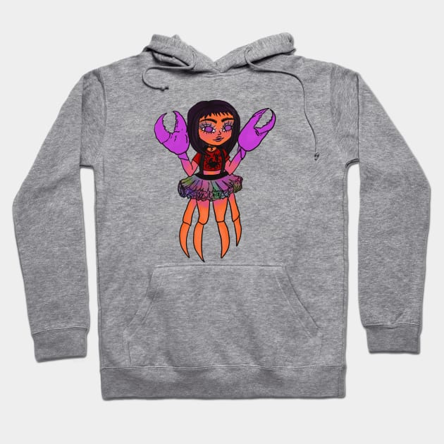 Zodiac Cancer Girl Hoodie by Spacey Sketches